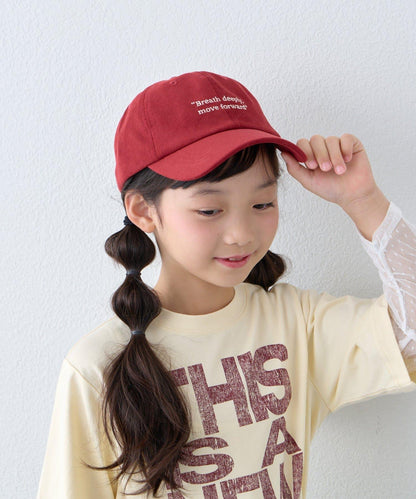 【KIDS】兒童加絨斜紋布Logo棒球帽
