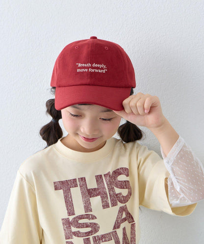 【KIDS】兒童加絨斜紋布Logo棒球帽