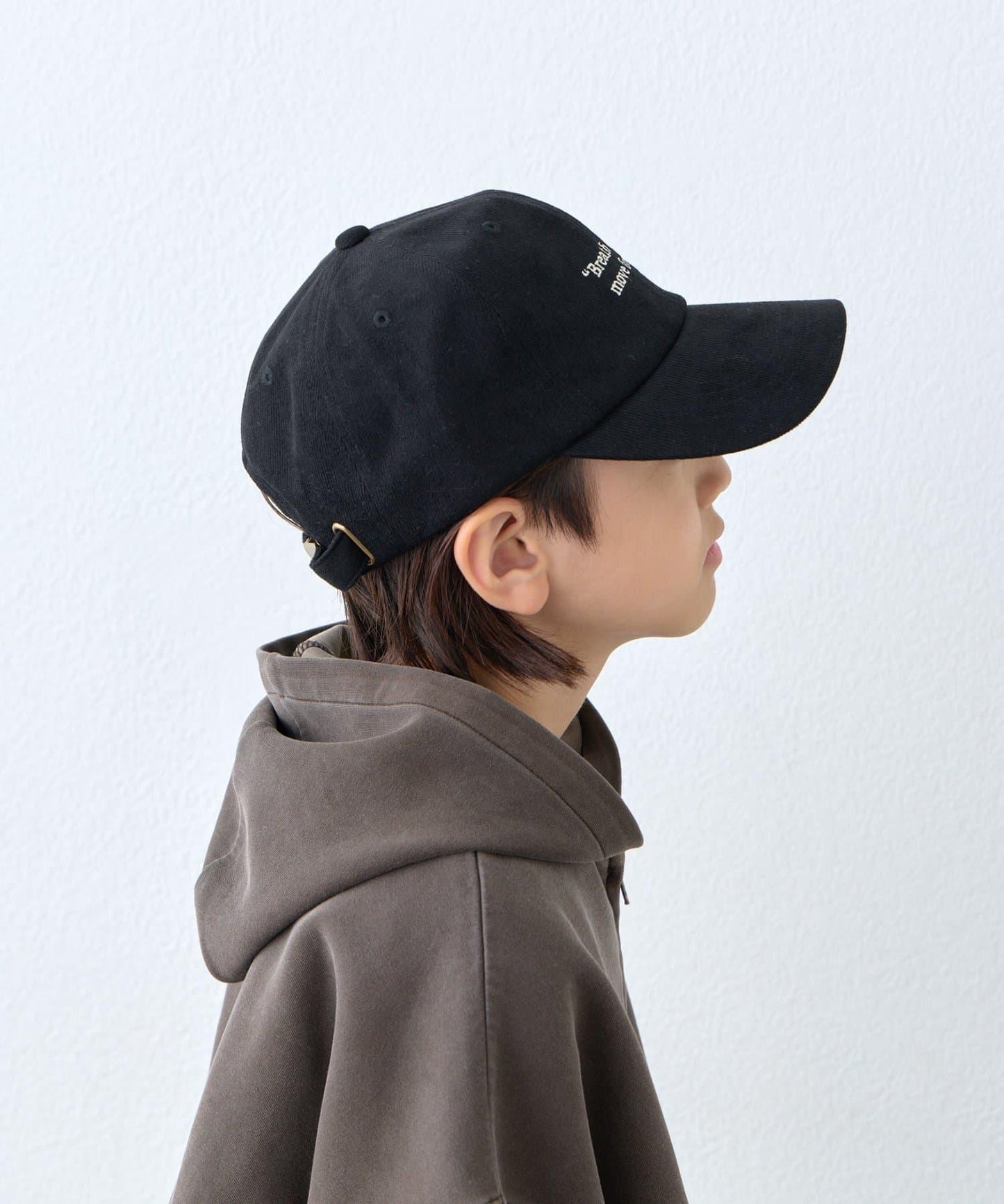 【KIDS】兒童加絨斜紋布Logo棒球帽