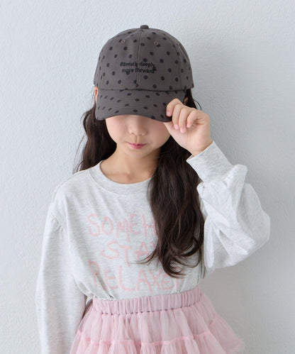 【KIDS】兒童加絨斜紋布Logo棒球帽