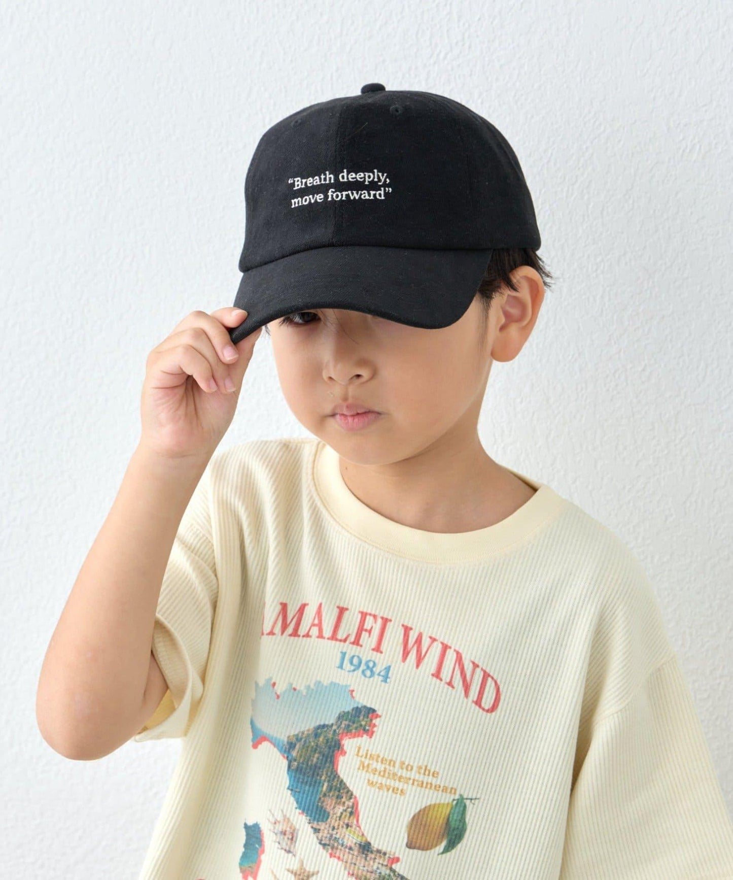 【KIDS】兒童加絨斜紋布Logo棒球帽