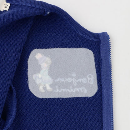 mimi醬刺繡 加絨拉鍊開衫