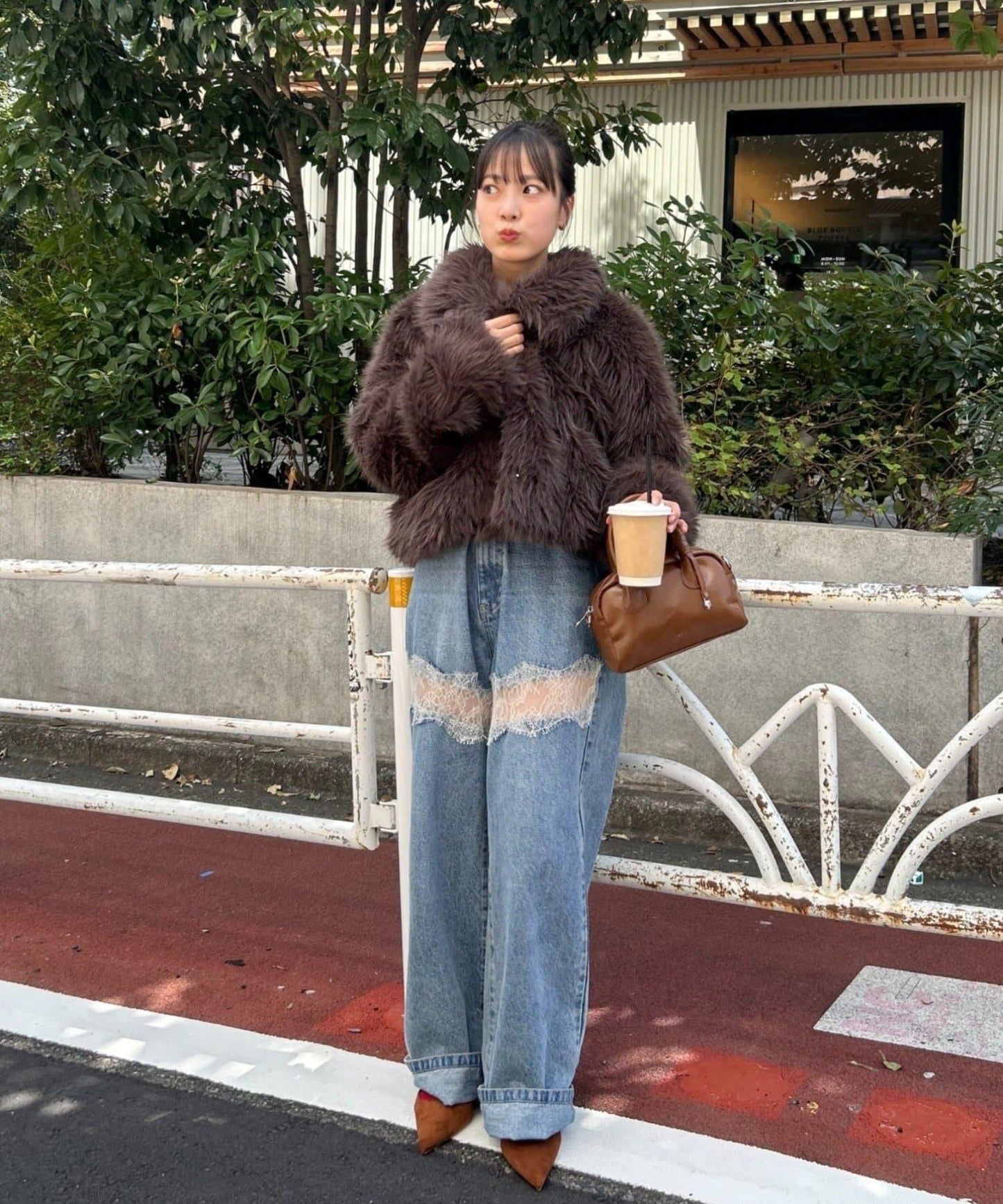 26AW 短款仿皮草外套