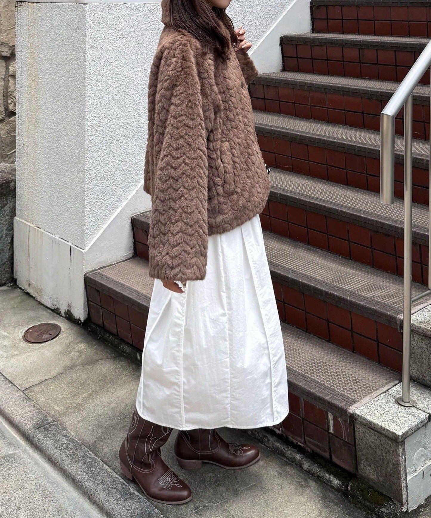 【アウター総選挙2026対象アイテム】【2サイズ展開】撞色小鹿紋毛絨夾克