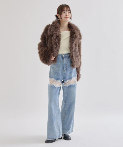 26AW 短款仿皮草外套