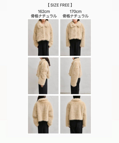 26AW 短款仿皮草外套