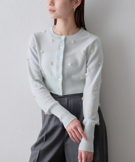 串珠刺繡針織開衫