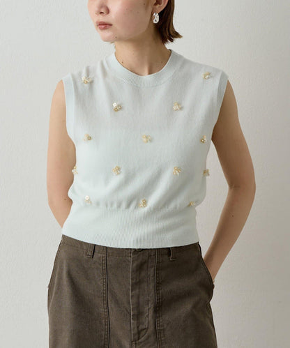 串珠刺繡針織馬甲