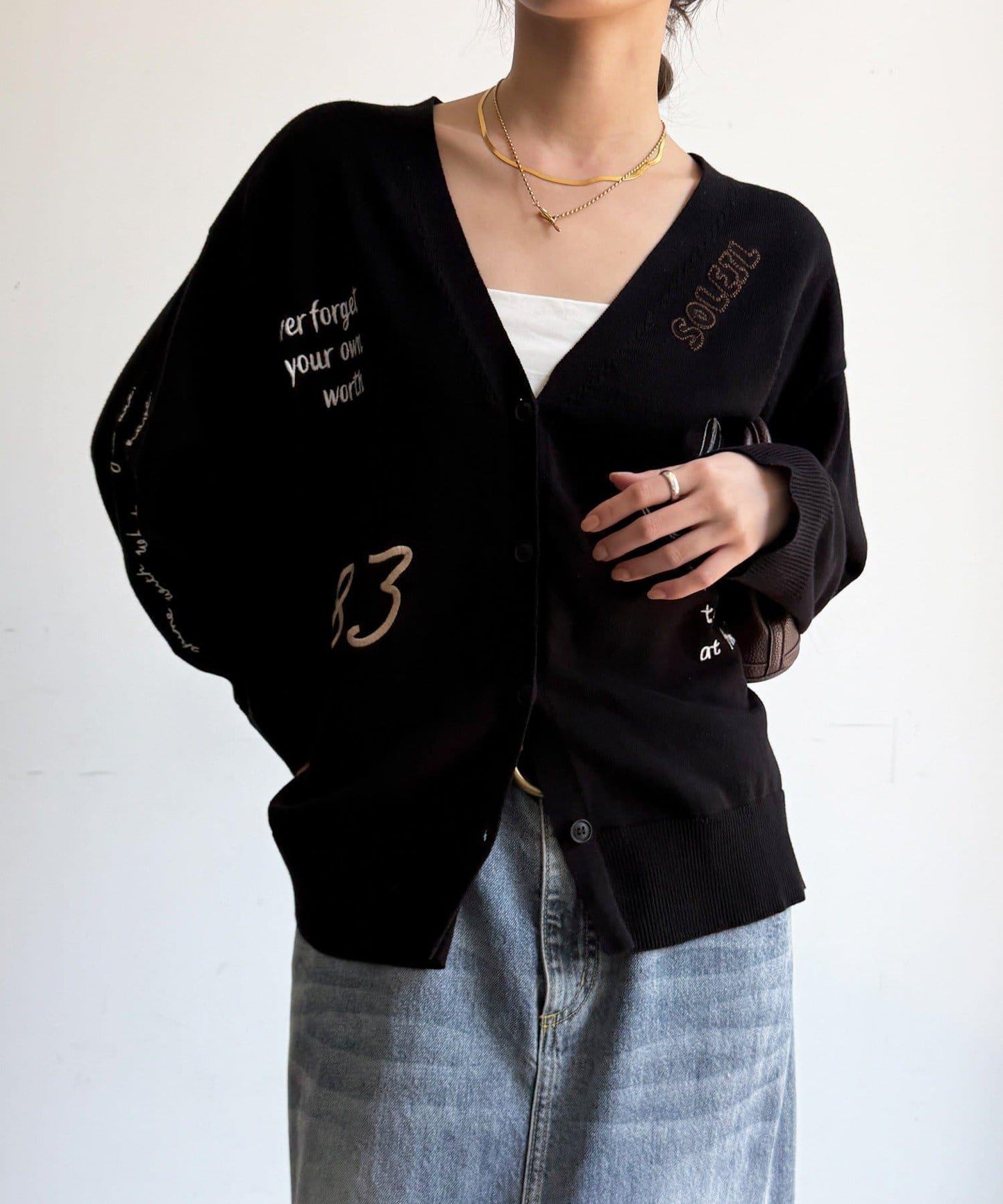 刺繡針織開衫
