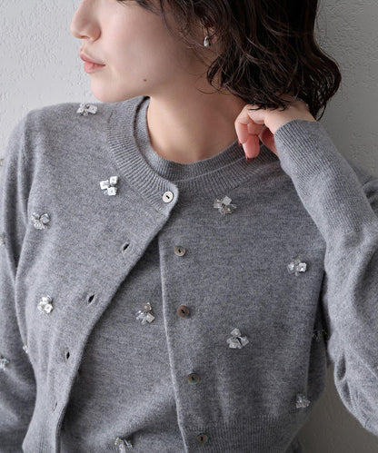 串珠刺繡針織開衫