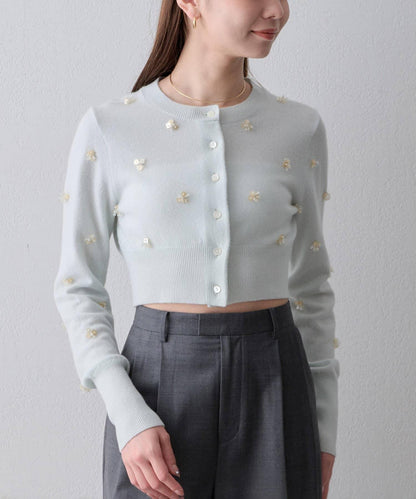 串珠刺繡針織開衫
