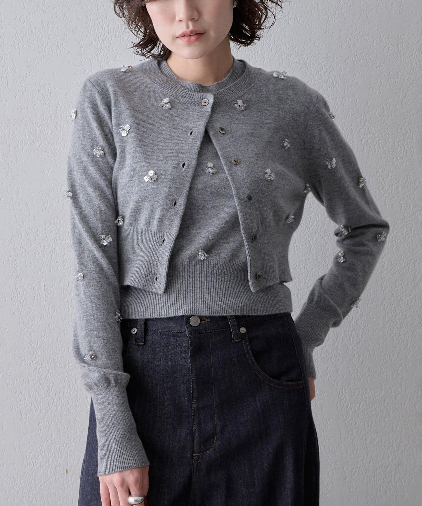 串珠刺繡針織開衫