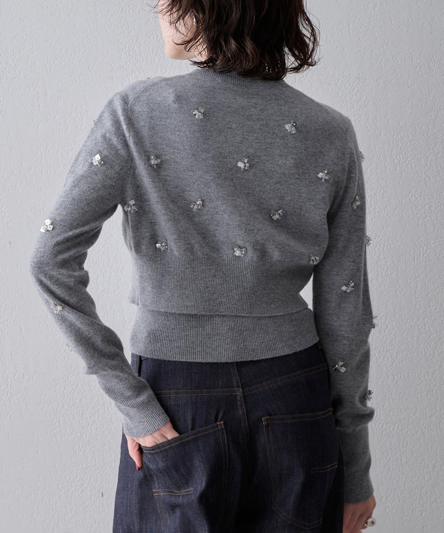 串珠刺繡針織開衫