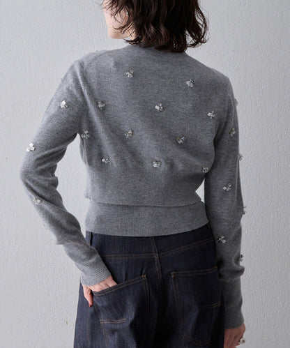 串珠刺繡針織開衫