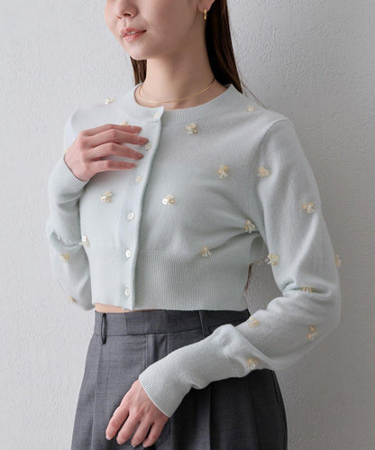 串珠刺繡針織開衫