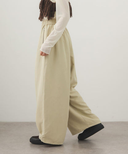 拉鍊口袋闊腿褲