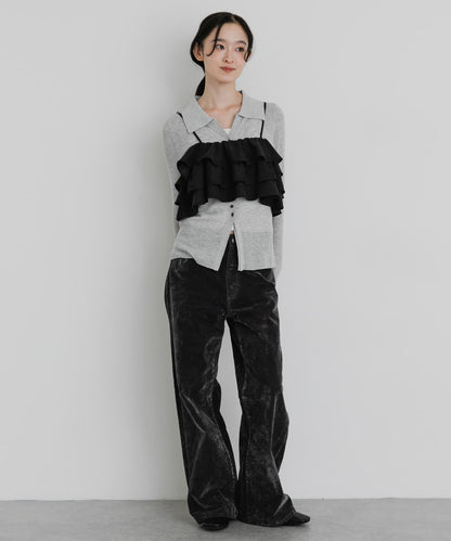 荷葉邊分層抹胸