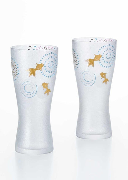 【アデリア】Premium花火 啤酒杯M對杯套裝