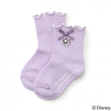 【《迪士尼》】蝴蝶結刺繡短襪