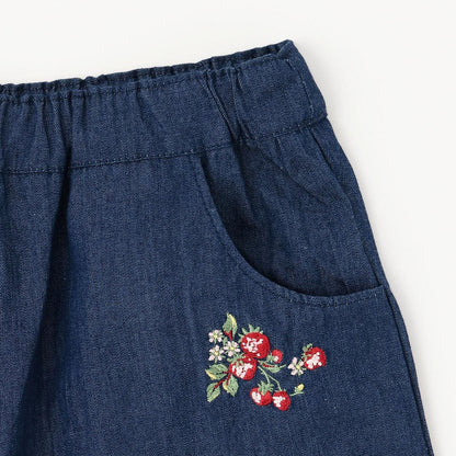 野草莓刺繡長褲