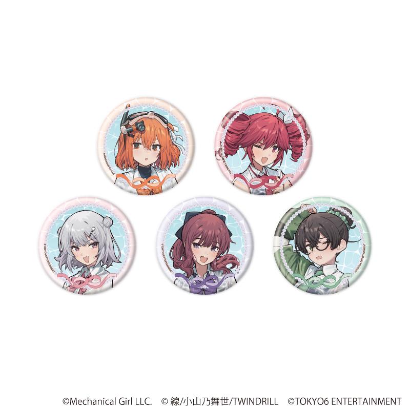 足立レイ×重音テト×TOKYO6キャラクターズ 徽章01/完整套裝(全5種)(新繪插畫)【完整套裝／5個裝】