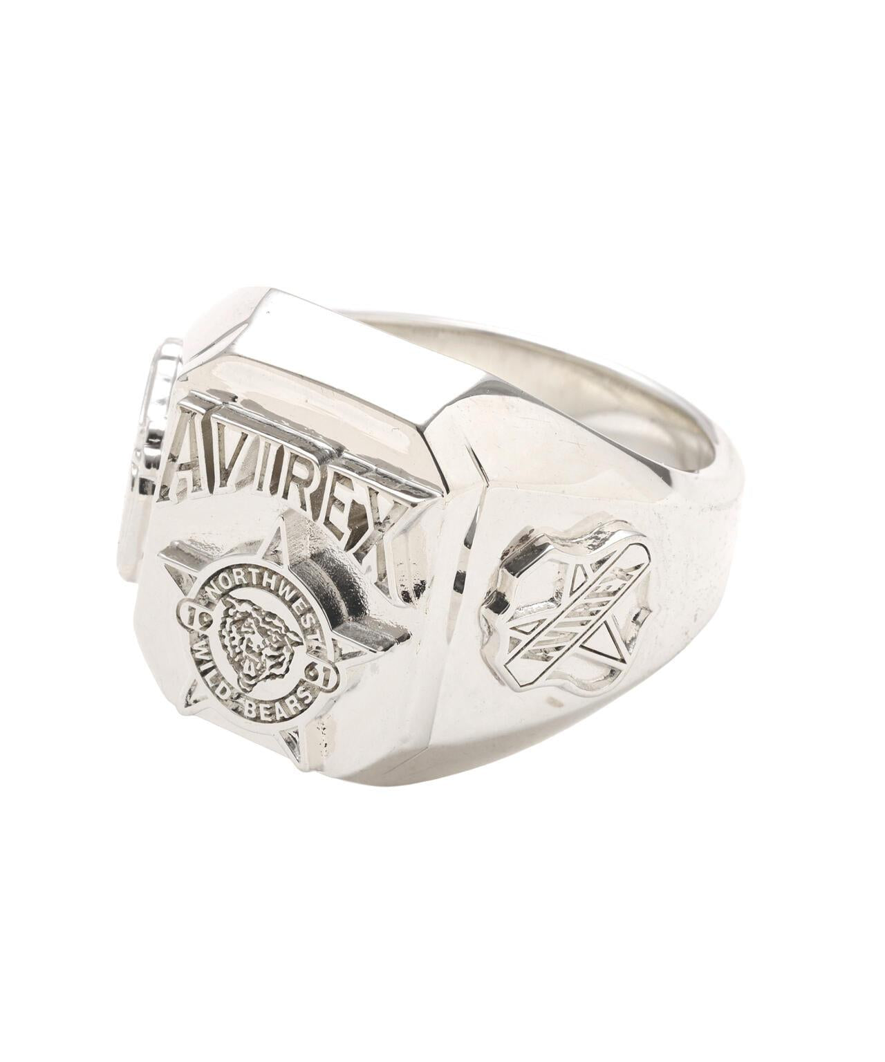 AVIREX by J.H.M CO.,LTD. VARSITY ARCHIVES WILD BEAR SIGNET RING