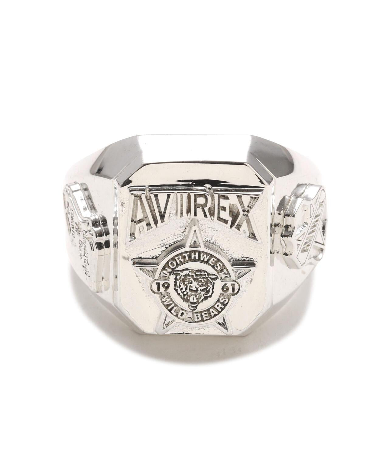 AVIREX by J.H.M CO.,LTD. VARSITY ARCHIVES WILD BEAR SIGNET RING
