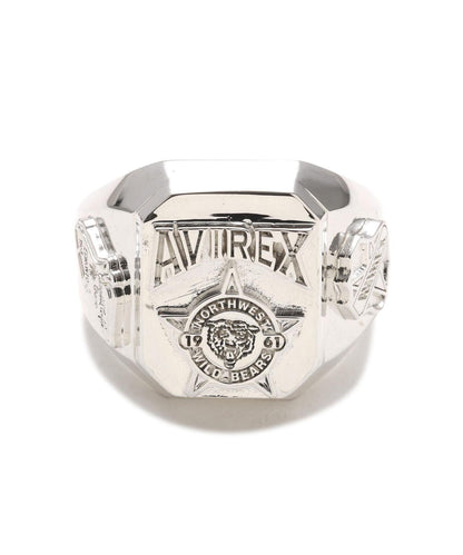 AVIREX by J.H.M CO.,LTD. VARSITY ARCHIVES WILD BEAR SIGNET RING
