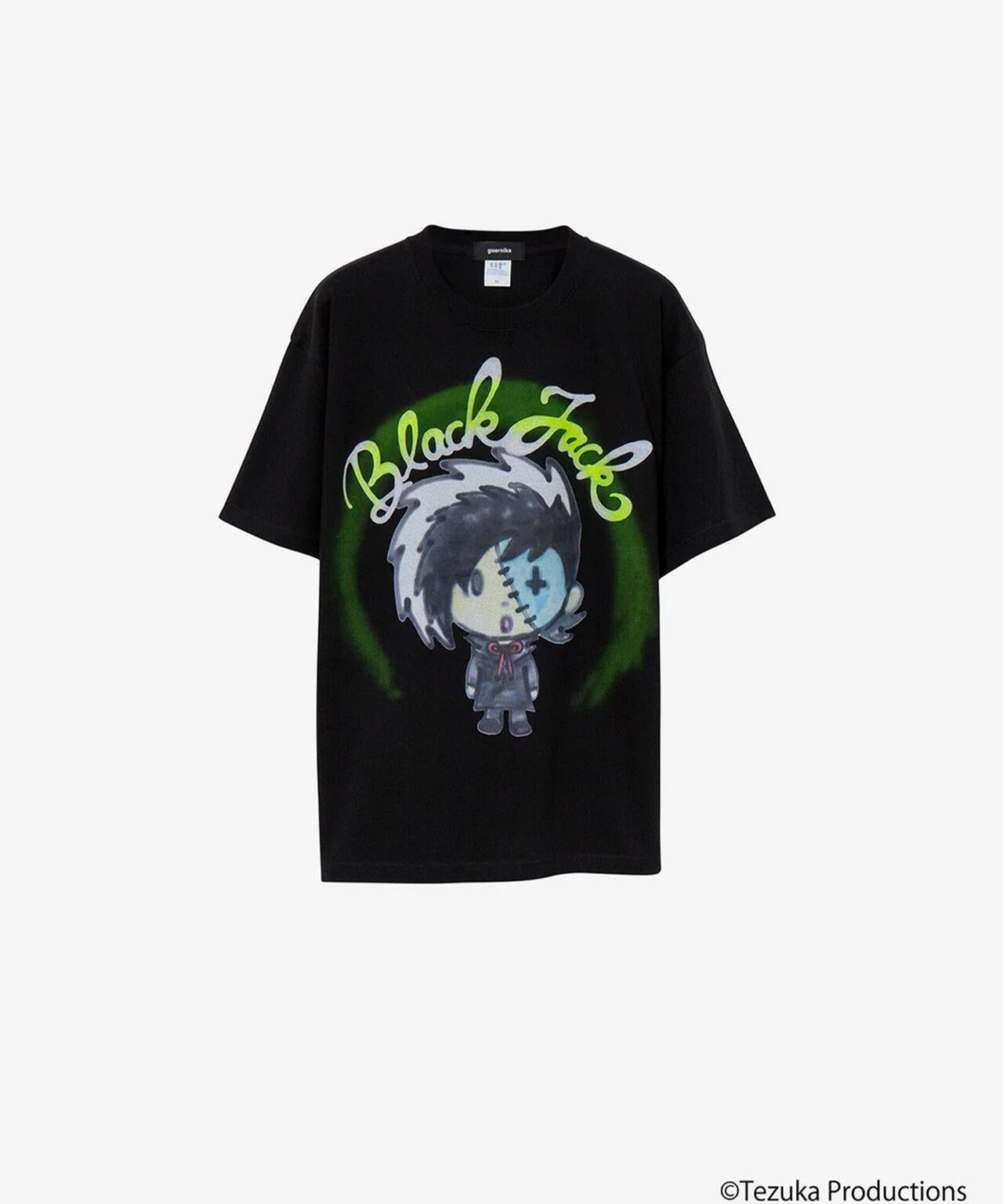 guernika/ゲルニカ/Thumb Doll Spray Tshirt/黑傑克
