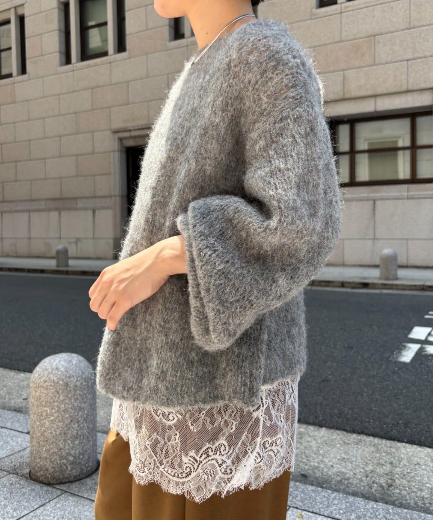 馬海毛混紡針織衫