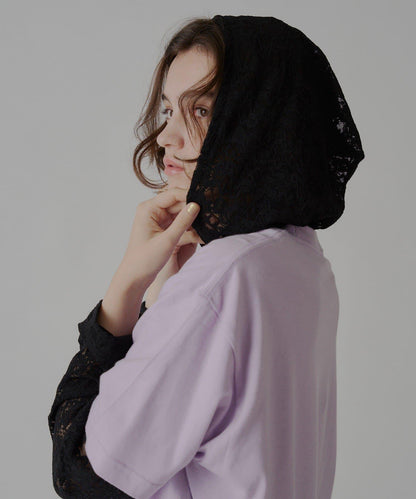 WHIMSIC 彈力蕾絲連帽衫
