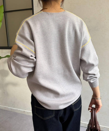 V領蝙蝠袖針織衫