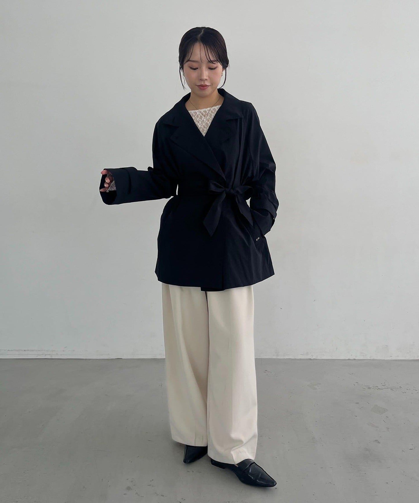 C.L 潑水 中長款風衣