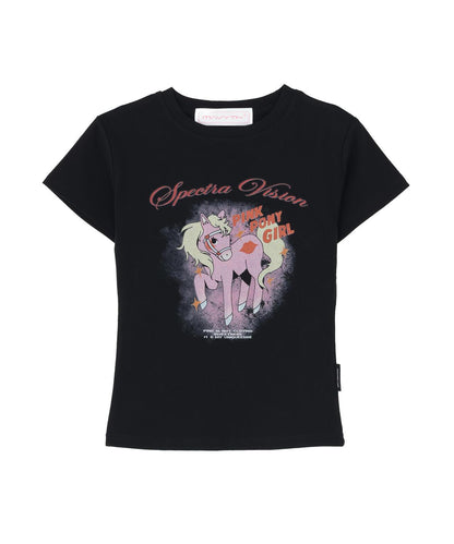 MAVYTH PINK PONY GIRL TEE