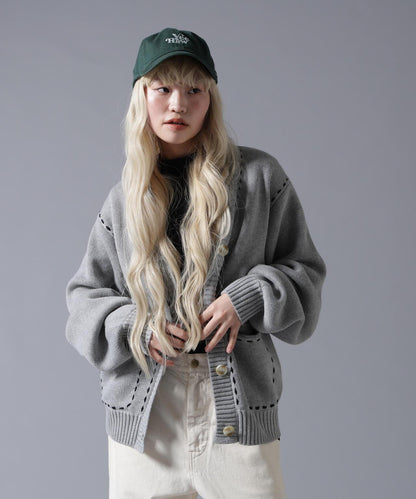 B omnivore/ビーオムニボー STITCH KNIT CARDIGAN 針織開衫