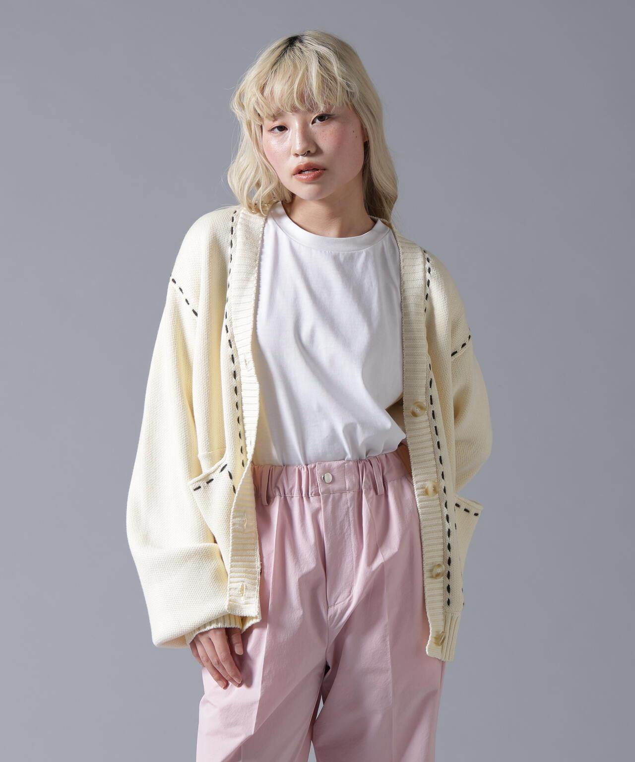 B omnivore/ビーオムニボー STITCH KNIT CARDIGAN 針織開衫