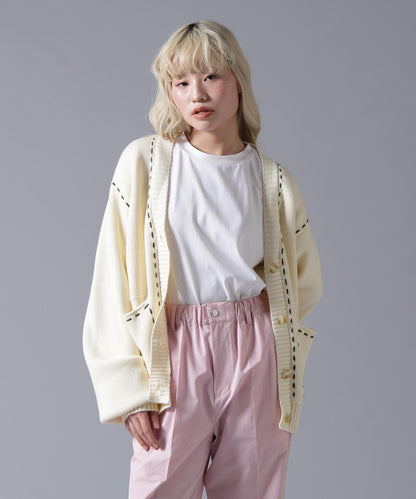 B omnivore/ビーオムニボー STITCH KNIT CARDIGAN 針織開衫