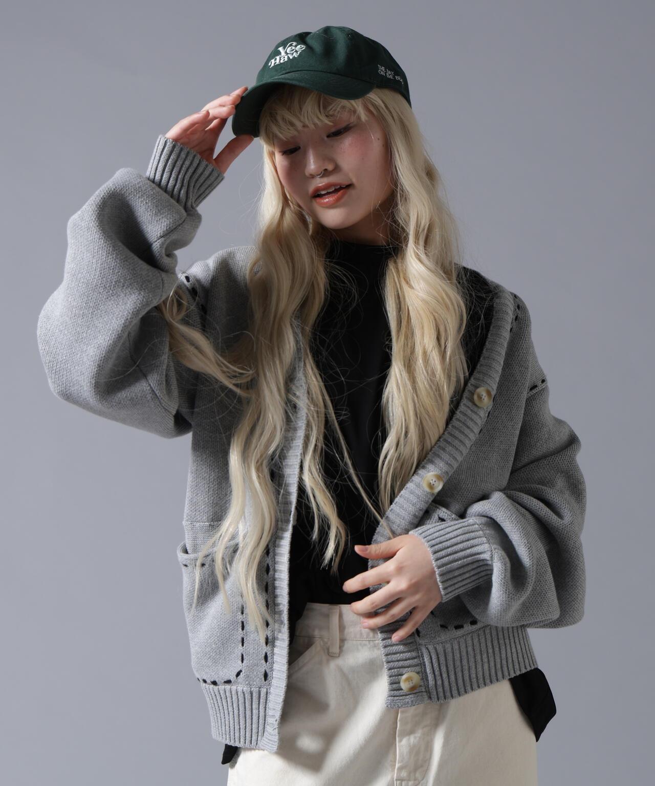 B omnivore/ビーオムニボー STITCH KNIT CARDIGAN 針織開衫