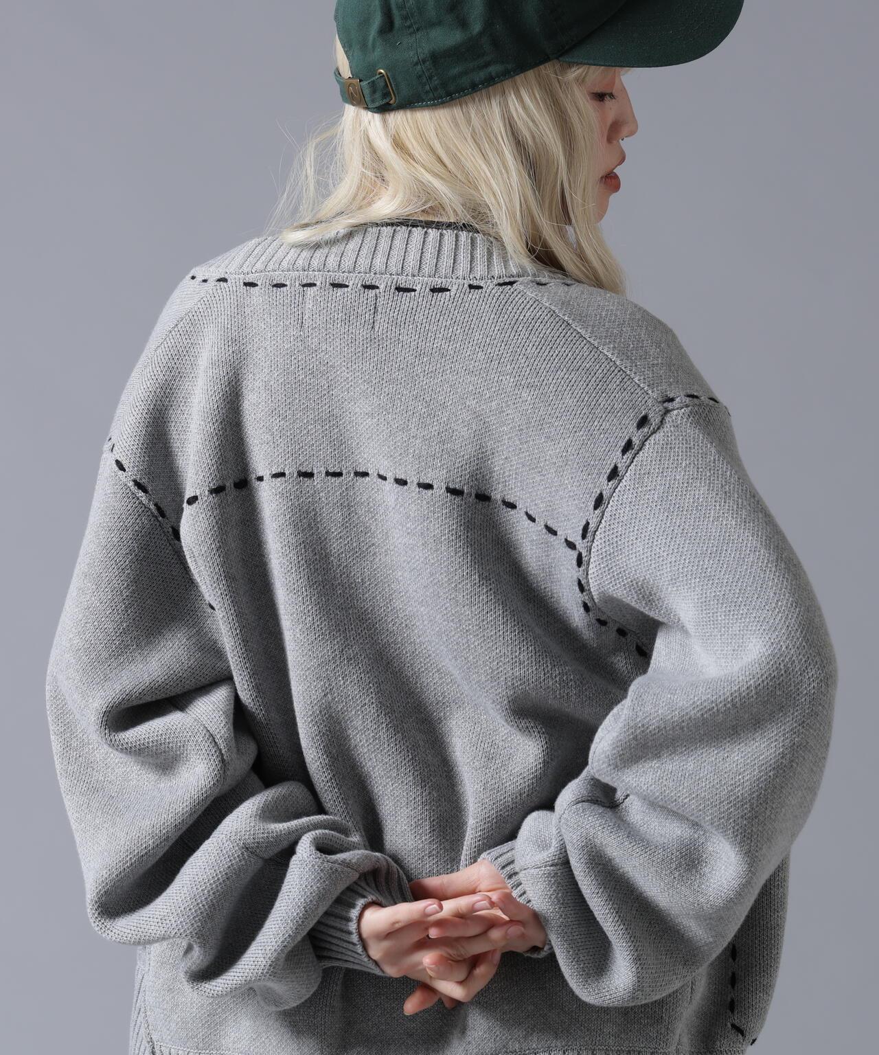 B omnivore/ビーオムニボー STITCH KNIT CARDIGAN 針織開衫