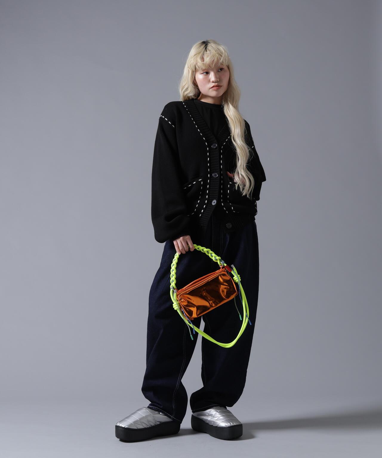 B omnivore/ビーオムニボー STITCH KNIT CARDIGAN 針織開衫