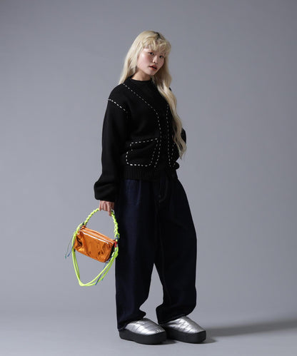 B omnivore/ビーオムニボー STITCH KNIT CARDIGAN 針織開衫