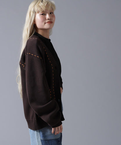 B omnivore/ビーオムニボー STITCH KNIT CARDIGAN 針織開衫