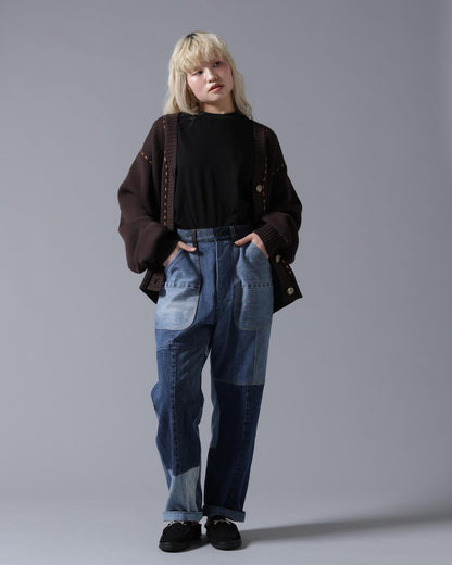 B omnivore/ビーオムニボー STITCH KNIT CARDIGAN 針織開衫