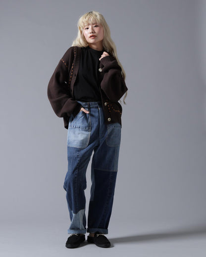 B omnivore/ビーオムニボー STITCH KNIT CARDIGAN 針織開衫
