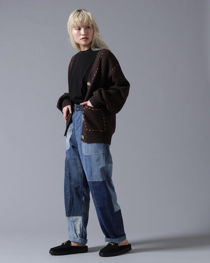 B omnivore/ビーオムニボー STITCH KNIT CARDIGAN 針織開衫