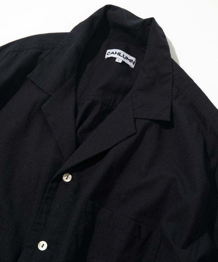 Cotton Linen Open Collar Shirt