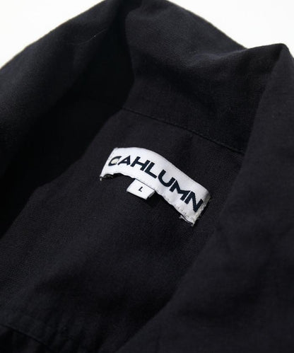 Cotton Linen Open Collar Shirt