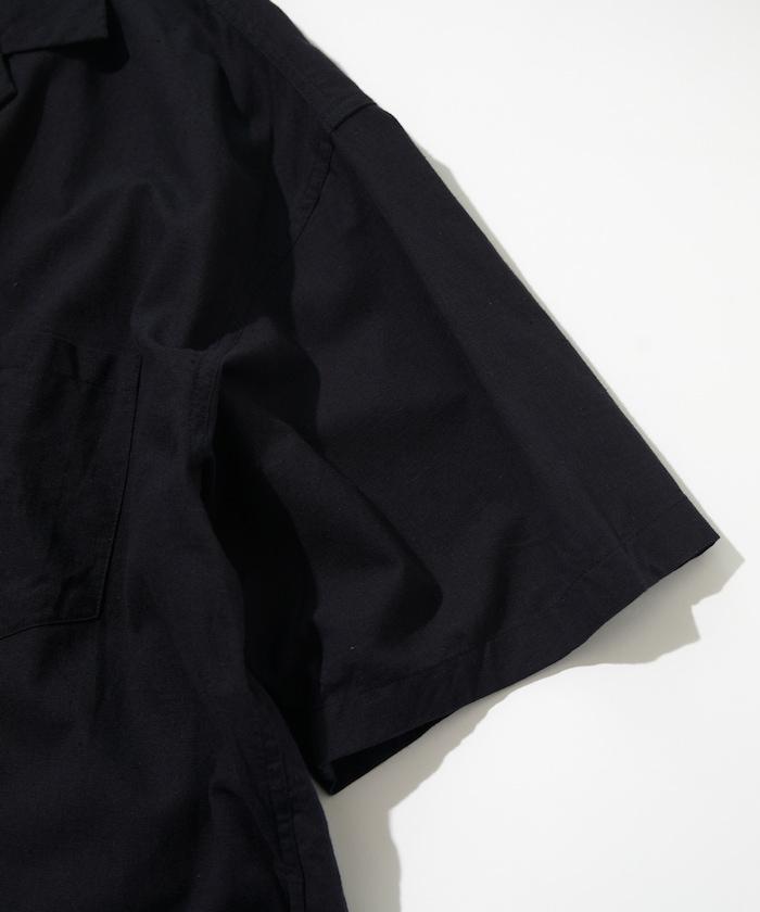Cotton Linen Open Collar Shirt