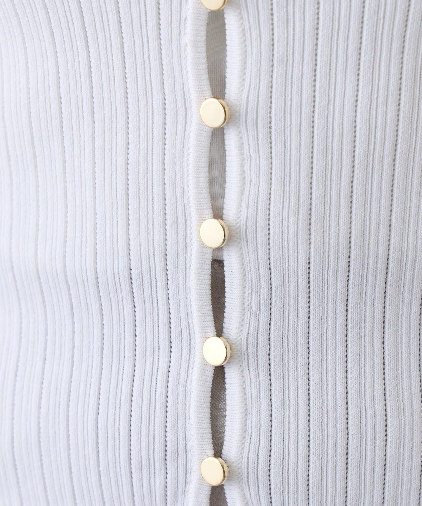 【La boutique BonBon】翻領蕾絲飾邊金釦針織衫