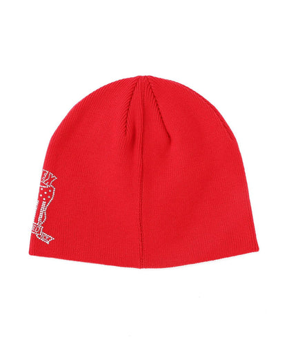 RHINESTONE VARSITY LOGO BEANIE